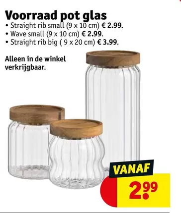 Wave - Voorraad pot glas