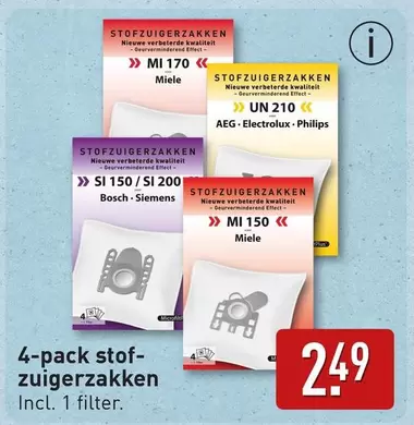 MI - 4-pack stofzuigerzakken
