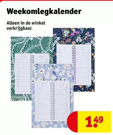 De - Weekomlegkalender