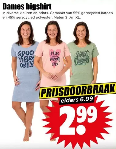 Love - Dames bigshirt