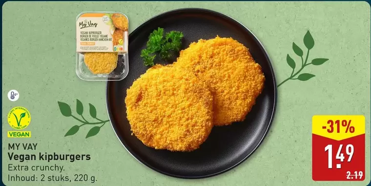 Label - Vegan kipburgers