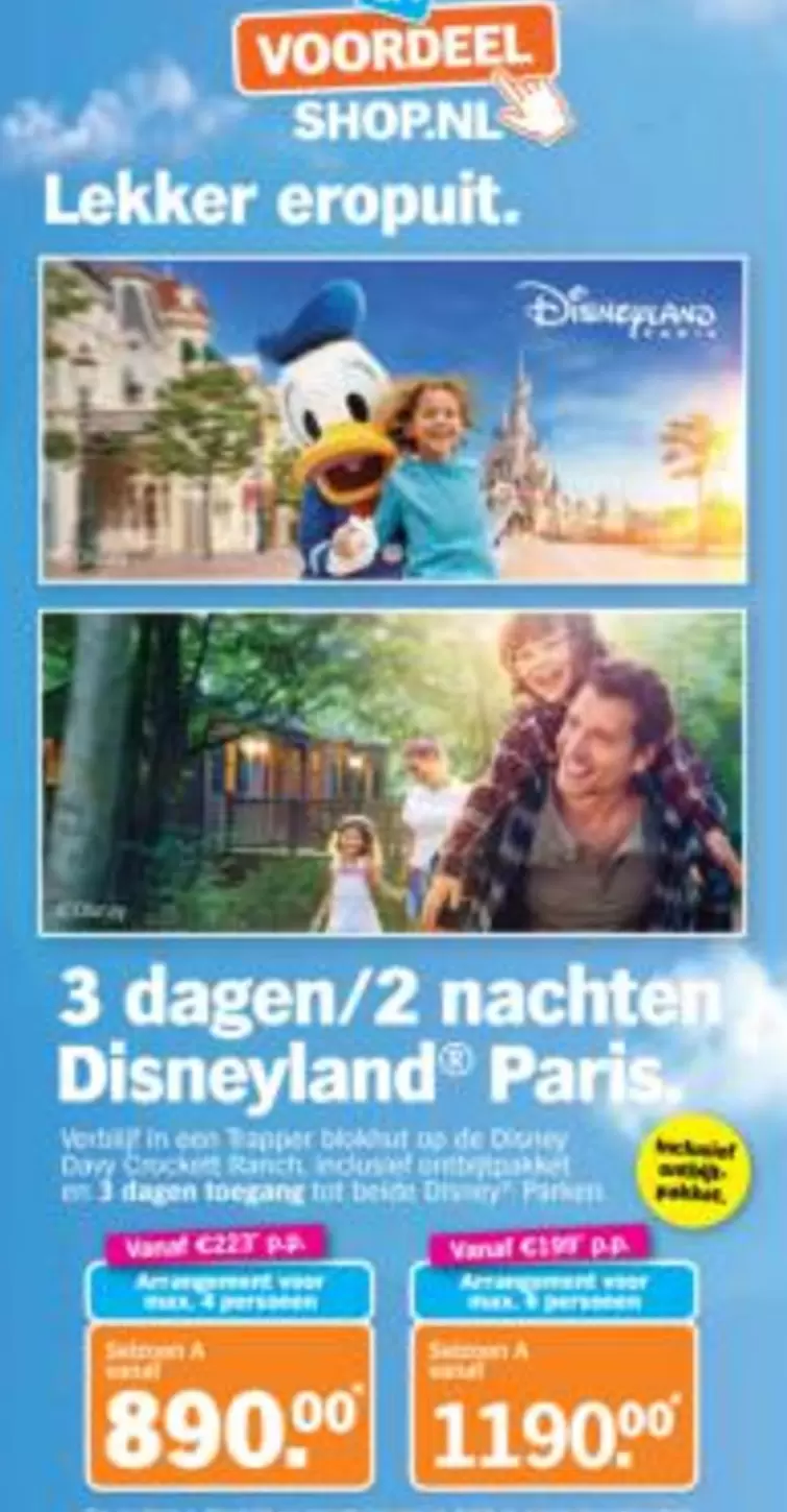De - 3 dagen/2 nachten Disneyland Paris