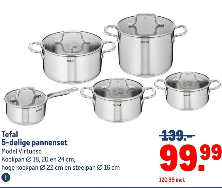 Tefal - 5-delige pannenset