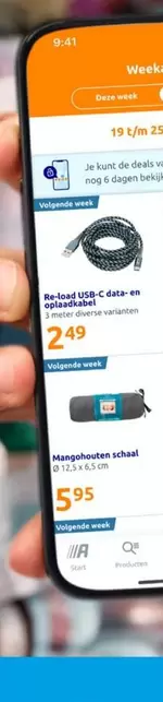 De - USB-C data- en oplaadkabel