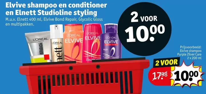 Elvive - shampoo en conditioner en Studioline styling