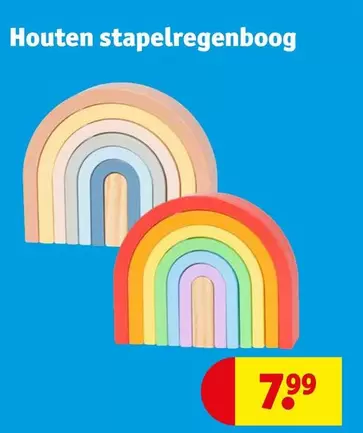 Houten stapelregenboog