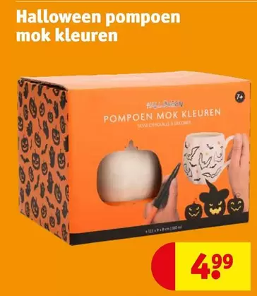 Halloween pompoen mok kleuren