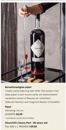 extra - Pipet, Churchill's Towny Port-20 years old