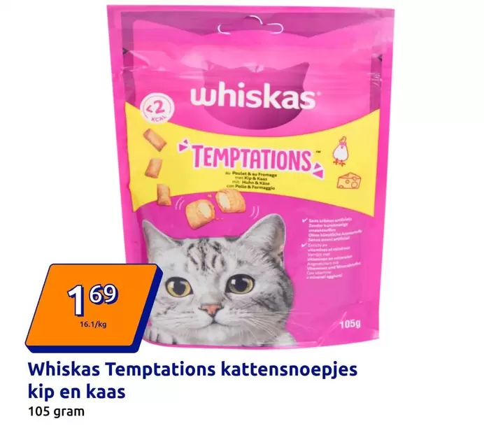 Whiskas - Temptations kattensnoepjes kip en kaas
