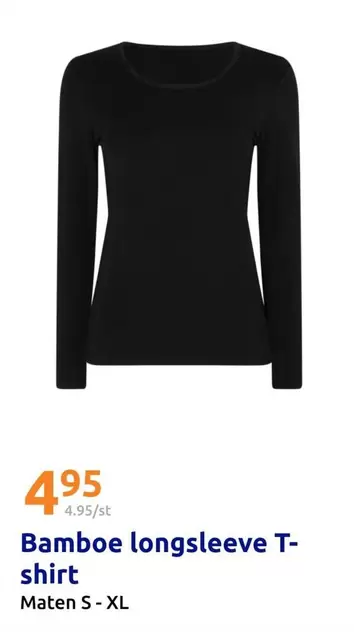 Bamboe longsleeve T-shirt