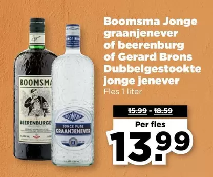 Jonge graanjenever of beerenburg of Gerard Brons Dubbelgestookte jonge jenever