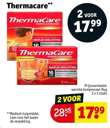 De - warmte kompressen Rug