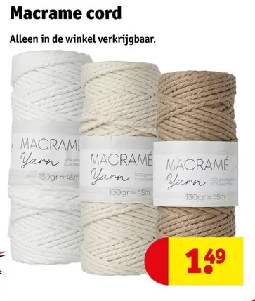 De - Macrame cord
