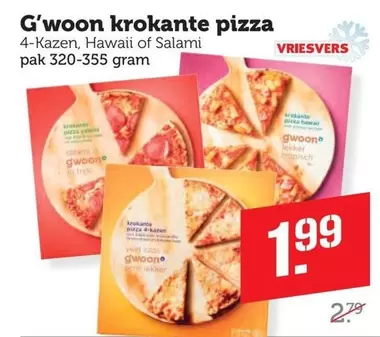 Hawaii - krokante pizza 4-Kazen,  of Salami