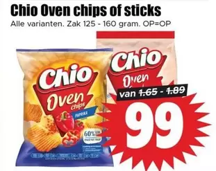 Oven chips of sticks