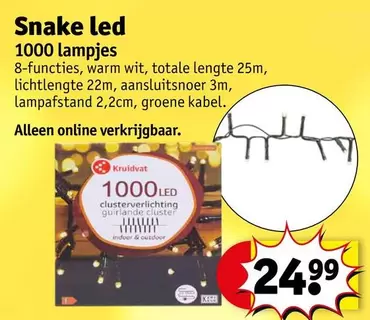Snake led 1000 lampjes