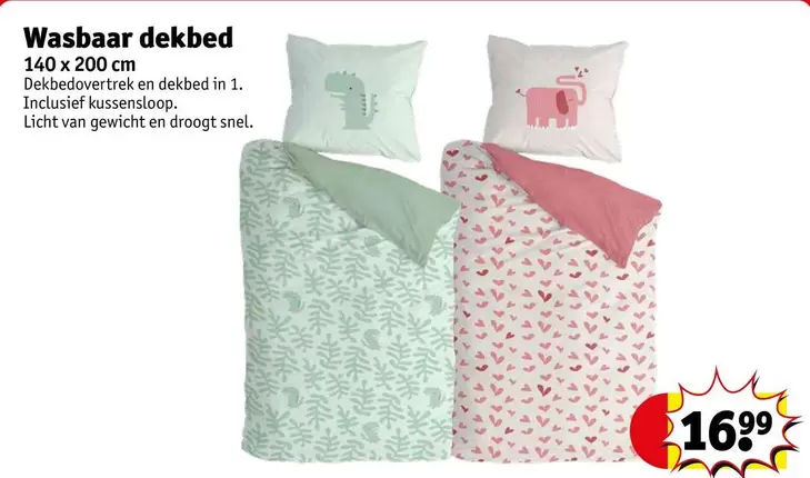 Wasbaar dekbed