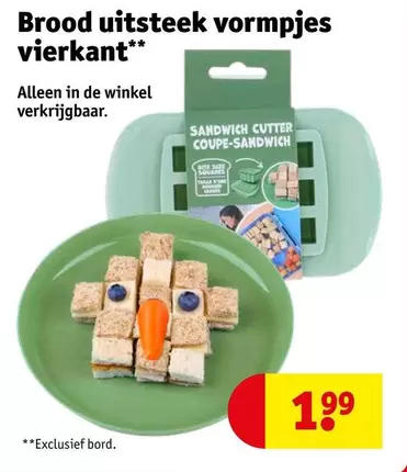 De - Brood uitsteek vormpjes vierkant