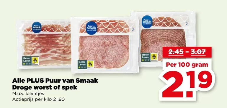 Droge worst of spek