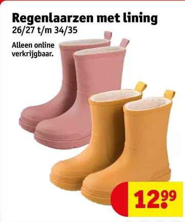 Regenlaarzen met lining
