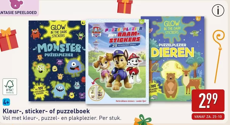 Monster - Kleur-, sticker- of puzzelboek