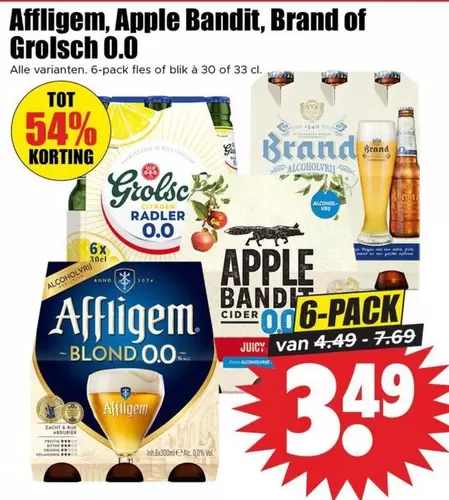 Apple - Affligem,  Bandit, Brand of Grolsch 0.0