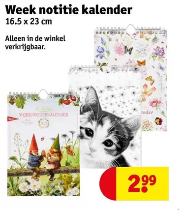 De - Week notitie kalender