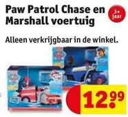 Paw Patrol - Chase en Marshall voertuig