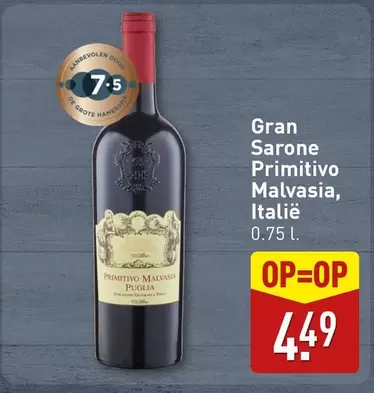 De - Sarone Primitivo Malvasia