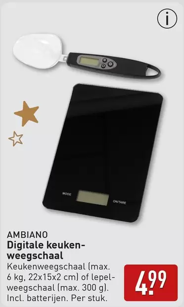 max - Digitale keuken-weegschaal