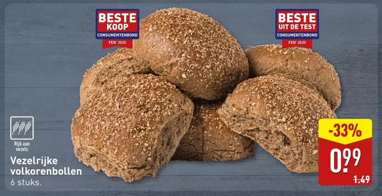 De - Vezelrijke volkorenbollen
