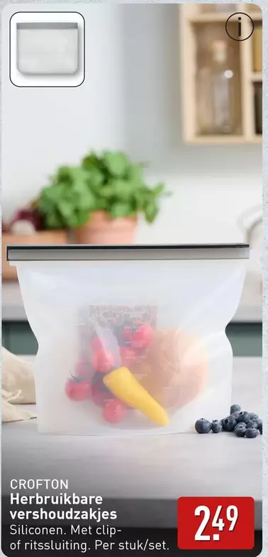 Herbruikbare vershoudzakjes