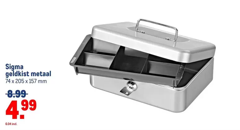 Sigma - Geldkist Metaal