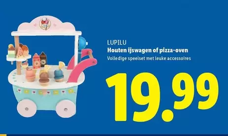 Houten ijswagen of pizza-oven