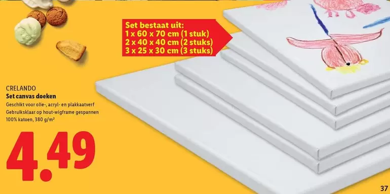 Op - Set canvas doeken