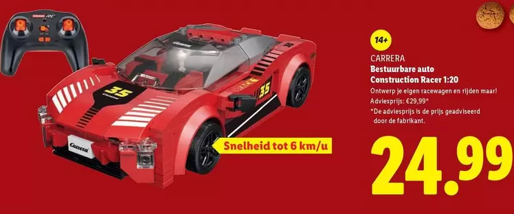 De - Bestuurbare auto Construction Racer 1:20