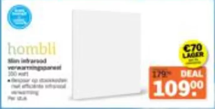 White - Slim infrarood verwarmingspaneel