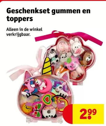 De - Geschenkset gummen en toppers