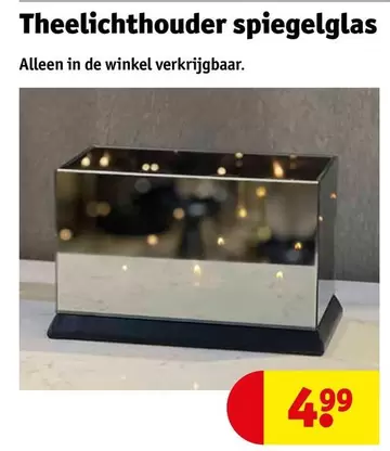 De - Theelichthouder spiegelglas