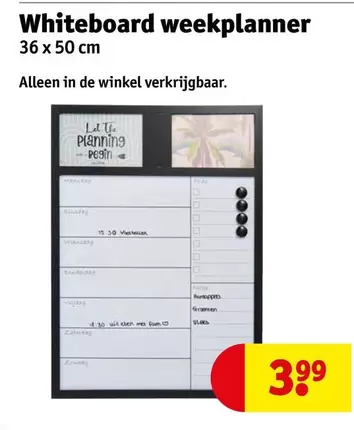 De - Whiteboard weekplanner