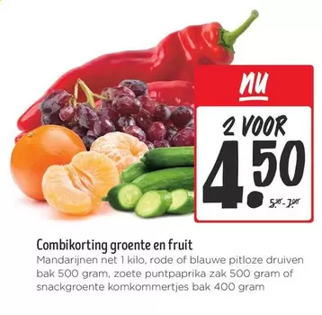 Combikorting groente en fruit