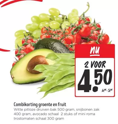 Combikorting groente en fruit
