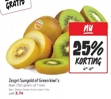 Sungold of Green kiwi's