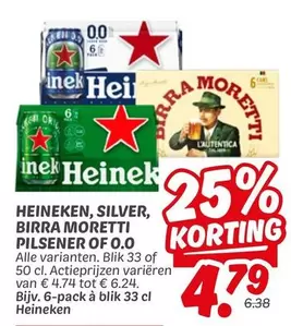Heineken - SILVER, BIRRA MORETTI PILSENER OF 0.0
