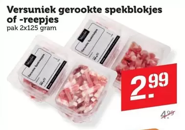 gerookte spekblokjes of -reepjes