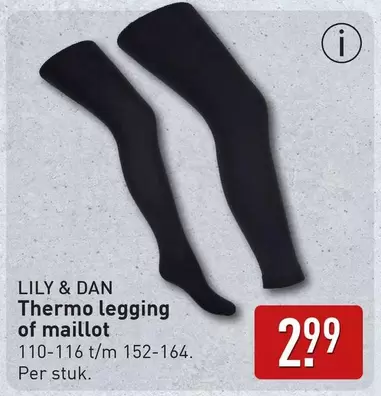 Thermo legging of maillot