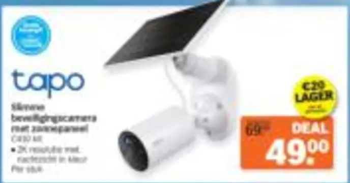 Slimme beveiligingscamera met zonnepaneel C420 Kit