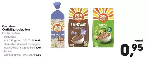 Natura - Ontbijtproducten