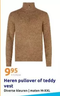 Heren pullover of teddy vest