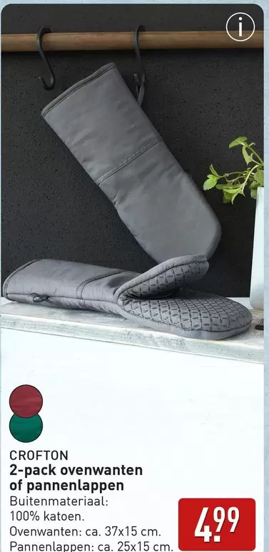 2-pack ovenwanten of pannenlappen